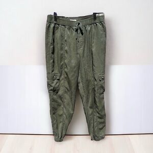 🌻Andrea Jovine Green Casual Utility Jogger Pants Size Large